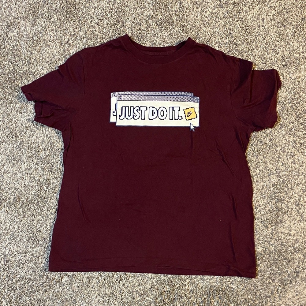 Nike Men's Burgundy Just Do It Tee